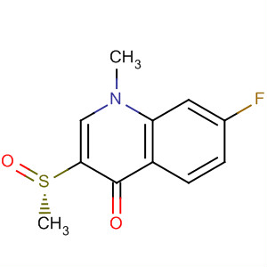 4(1H)-Quinolinone, 7-fluoro-1-methyl-3-[(S)-methylsulfinyl]- molecular structure