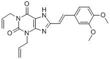 1H-Purine-2,6-dione, 3,7-dihydro-8-(2-(3,4-dimethoxyphenyl)ethenyl)-1, 3-di-2-propenyl-, (E)-