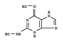 N,N'-dihydroxy-5H-purine-2,6-diamine molecular structure