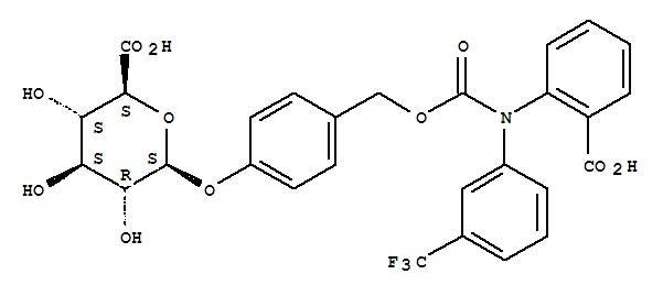 -bta--D-Glucopyranosiduronic  acid,  4-[[[[(2-carboxyphenyl)[3-(trifluoromethyl)phenyl]amino]carbonyl]oxy]methyl]phenyl