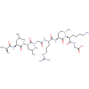 Glycine, L-alanyl-L-leucyl-L-leucylglycyl-L-arginyl-L-methionyl-L-lysyl- molecular structure