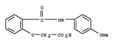 {2-[(4-methoxyphenyl)carbamoyl]phenoxy}acetic acid molecular structure