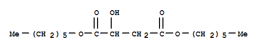 dihexyl 2-hydroxybutanedioate molecular structure