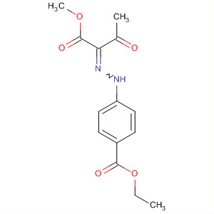 Benzoic acid, 4-[[1-(methoxycarbonyl)-2-oxopropylidene]hydrazino]-,ethyl ester, (Z)- molecular structure