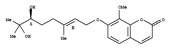 2H-1-Benzopyran-2-one,7-[(6,7-dihydroxy-3,7-dimethyl-2-octenyl)oxy]-8-methoxy-, [S-(E)]-
