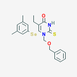 4(1H)-PYRIMIDINONE,6-[(3,5-DIMETHYLPHENYL)SELENO]-5-ETHYL-2,3-DIHYDRO-1-[(PHENYLMETHOXY)METHYL]-2-THIOXO-