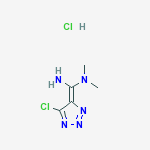 (Z)-1-(5-chloro-4H-1,2,3-triazol-4-ylidene)-N,N-dimethylmethanediamine hydrochloride molecular structure
