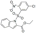 ethyl 1-(5-chloro-2-nitro-phenyl)sulfonylindole-2-carboxylate molecular structure