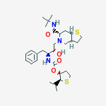 (2S,3S)-2-(propan-2-yl)tetrahydrothiophen-3-yl {(2S,3R)-4-[(3aR,6S,7aS)-6-(tert-butylcarbamoyl)hexahydrothieno[3,2-c]pyridin-5(4H)-yl]-3-hydroxy-1-phenylbutan-2-yl}carbamate molecular structure