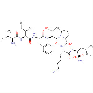 L-Leucinamide,L-valyl-L-isoleucyl-L-phenylalanyl-L-threonyl-L-prolyl-L-lysyl- molecular structure