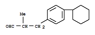 3-(4-cyclohexylphenyl)-2-methyl-propanal molecular structure