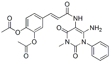 2-Propenamide,  N-(6-amino-1,2,3,4-tetrahydro-3-methyl-2,4-dioxo-1-phenyl-5-pyrimidinyl)-3-[3,4-bis(acetyloxy)phenyl]-