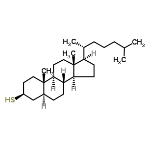 (3beta,5alpha)-cholestane-3-thiol molecular structure
