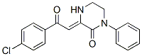 (3Z)-3-[2-(4-chlorophenyl)-2-oxo-ethylidene]-1-phenyl-piperazin-2-one molecular structure