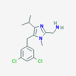 1-[5-(3,5-dichlorobenzyl)-1-methyl-4-(1-methylethyl)-1H-imidazol-2-yl]methanamine molecular structure