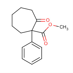 Cycloheptanecarboxylic acid, 2-oxo-1-phenyl-, methyl ester molecular structure