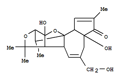 3H-9,10a-Methanoazuleno[4,5-b]furo[3,4-d]furan-3-one,3a,4,6a,6b,7,9,9a,10b-octahydro-3a,9a-dihydroxy-5-(hydroxymethyl)-2,7,7,11-tetramethyl-,[3aR-(3aa,6aa,6bb,9a,9ab,10aa,10bb,11R*)]- molecular structure