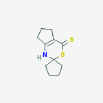 1',5',6',7'-tetrahydro-4'H-spiro[cyclopentane-1,2'-cyclopenta[d][1,3]thiazine]-4'-thione molecular structure