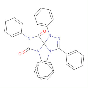 1,2,4,6,8-Pentaazaspiro[4.4]non-2-ene-7,9-dione,1,3,4,6,8-pentaphenyl- molecular structure
