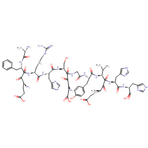 L-Histidine,L-alanyl-L-a-glutamyl-L-phenylalanyl-L-arginyl-L-histidyl-L-a-aspartyl-L-serylglycyl-L-tyrosyl-L-a-glutamyl-L-valyl-L-histidyl- molecular structure