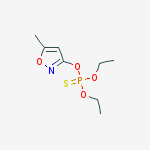 O,O-diethyl O-(5-methyl-1,2-oxazol-3-yl) phosphorothioate molecular structure
