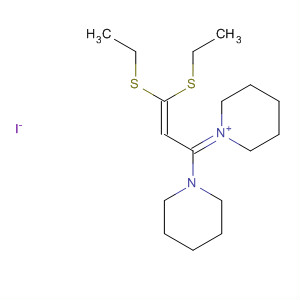 Piperidinium, 1-[3,3-bis(ethylthio)-1-(1-piperidinyl)-2-propenylidene]-,iodide molecular structure