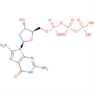 Guanosine 5'-(tetrahydrogen triphosphate), 8-amino-2'-deoxy- molecular structure