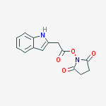 2,5-Pyrrolidinedione, 1-[(1H-indol-2-ylacetyl)oxy]- molecular structure