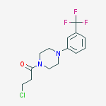 1-Propanone, 3-chloro-1-[4-[3-(trifluoromethyl)phenyl]-1-piperazinyl]- molecular structure
