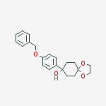 1,4-Dioxaspiro[4.5]decan-8-ol, 8-[4-(phenylmethoxy)phenyl]- molecular structure