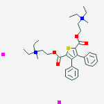 2,2'-[(3,4-diphenylthiene-2,5-diyl)bis(carbonyloxy)]bis(N,N-diethyl-N-methylethanaminium) diiodide molecular structure
