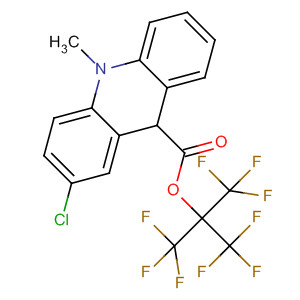 9-Acridinecarboxylic acid, 2-chloro-9,10-dihydro-10-methyl-,2,2,2-trifluoro-1,1-bis(trifluoromethyl)ethyl ester molecular structure