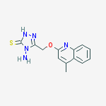4-amino-3-[(4-methylquinolin-2-yl)oxymethyl]-1h-1,2,4-triazole-5-thione molecular structure
