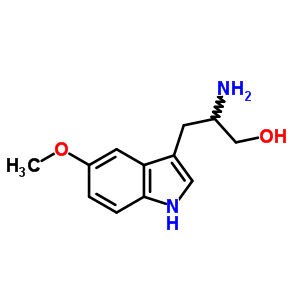2-amino-3-(5-methoxy-1H-indol-3-yl)propan-1-ol molecular structure