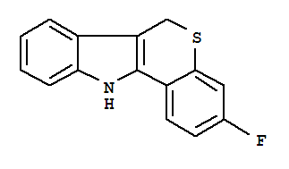 (1)Benzothiopyrano(4,3-b)indole, 3-fluoro-6,11-dihydro- molecular structure