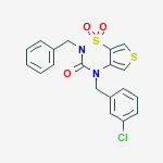 2-benzyl-4-(3-chlorobenzyl)-2H-thieno[3,4-e][1,2,4]thiadiazin-3(4H)-one 1,1-dioxide molecular structure