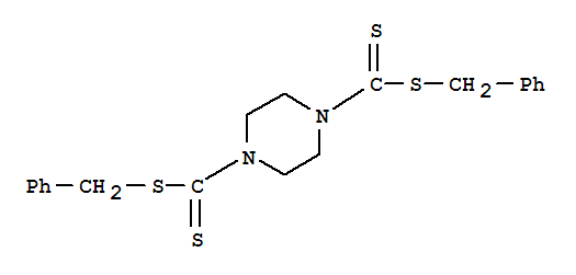 dibenzyl piperazine-1,4-dicarbodithioate molecular structure