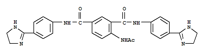 4-(acetylamino)-N,N'-bis[4-(4,5-dihydro-1H-imidazol-2-yl)phenyl]benzene-1,3-dicarboxamide