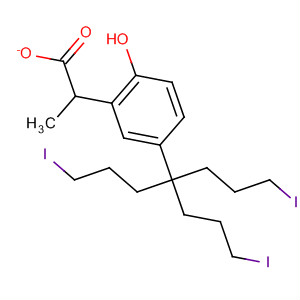 Phenol, 4-[4-iodo-1,1-bis(3-iodopropyl)butyl]-, propanoate molecular structure