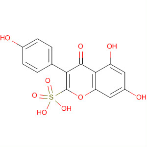4H-1-Benzopyran-4-one, 5,7-dihydroxy-3-(4-hydroxyphenyl)-, hydrogensulfate molecular structure