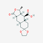 (1'r,3a'r,4a'r,8a'r,9's,9a'r)-1'-methyl-3'-oxodecahydro-3'h-spiro [1,3-dioxolane-2,6'-naphtho[2,3-c]furan]-9'-carboxylic Acid molecular structure