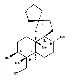 Dispiro[furan-3(2H),2'(5'H)-furan-5',1''(2''H)-naphthalene]-5''-methanol,dodecahydro-6''-hydroxy-2'',5'',8''a-trimethyl-, [1''R-[1''a(S*),2''a,4''aa,5''a,6''b,8''ab]]-
