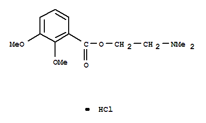 2-(dimethylamino)ethyl 2,3-dimethoxybenzoate hydrochloride (1:1) molecular structure