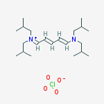 N-{(2E,4E)-5-[bis(2-methylpropyl)amino]penta-2,4-dien-1-ylidene}-2-methyl-N-(2-methylpropyl)propan-1-aminium perchlorate molecular structure