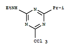 N-ethyl-4-(propan-2-yl)-6-(trichloromethyl)-1,3,5-triazin-2-amine molecular structure