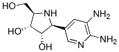 3,4-Pyrrolidinediol, 2-(5,6-diamino-3-pyridinyl)-5-(hydroxymethyl)-, (2S,3S,4R,5R)- molecular structure