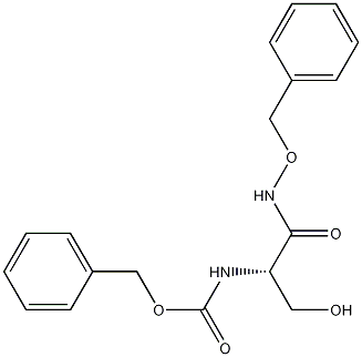 benzyl {(2S)-1-[(benzyloxy)amino]-3-hydroxy-1-oxopropan-2-yl}carbamate molecular structure
