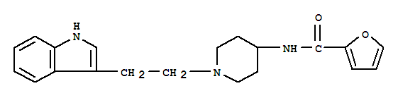 N-{1-[2-(1H-indol-3-yl)ethyl]piperidin-4-yl}furan-2-carboxamide molecular structure