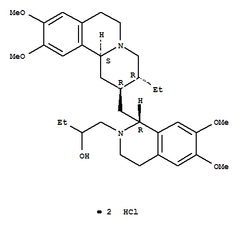 1-(6',7',10,11-tetramethoxyemetan-2'-yl)butan-2-ol dihydrochloride molecular structure