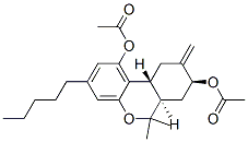 (6aR,8S,10aR)-6a,7,8,9,10,10a-Hexahydro-6,6-dimethyl-9-methylene-3-pentyl-6H-dibenzo[b,d]pyran-1,8-diol diacetate molecular structure